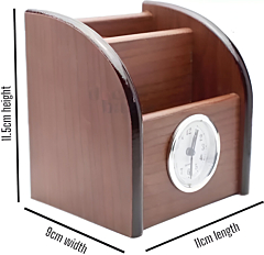 Pen Stand, Drawer and Mobile Holder, Brown Multi-Functional Stand Pencil Stand With Drawer, Stationery Stand For Office And Students Use - Mobile Holder For Desk