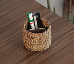 Handcrafted Natural Fibre Pen Stand | 4x4x4 Inches