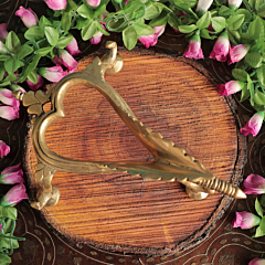 Brass Shankh Stand for Pooja Room | Decorative Brass Conch Holder for Temple & Home Decor BH11217