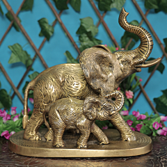 Brass Elephant Showpiece | Large Heavy Brass Elephant Statue for Home & Office Decor BH11840