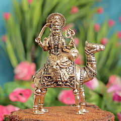 Goddess Dasha Maa Brass Murti for Home Temple, Puja & Spiritual Decor BH11984