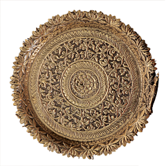 Traditional Brass Pooja Dish for Flower Decoration BH11928