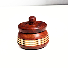 santarms wooden kumkum box, handmade sindoor dani, traditional sindur bharni, decorative kumkum dibbi, wooden sindoor box, pooja kumkum holder, bridal sindur box, indian handicraft kumkum dabbi, sindoor storage container, cultural gift for women