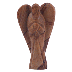 Handcarved Picture Jasper Angel Figurine | Multi Colour