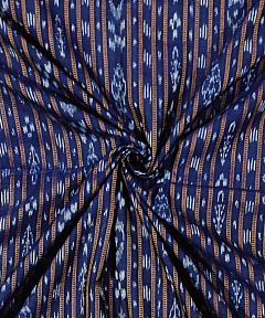 Blue Nuapatna Handwoven Single Ikat Shirting Materials SFCSHI0643