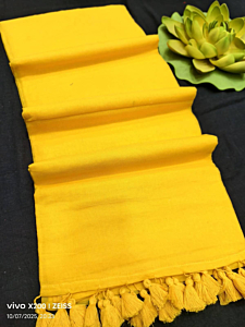 Plain Linen by Linen Saree with Matching Blouse - Premium Stylish Soft Linen Saree