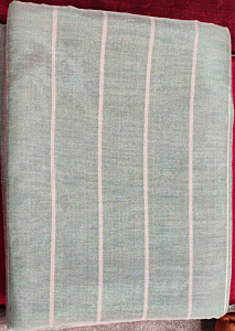 Tissue handmade cotton saree silver firozi 