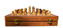 wooden magnetic chess 7 by 7 inches 