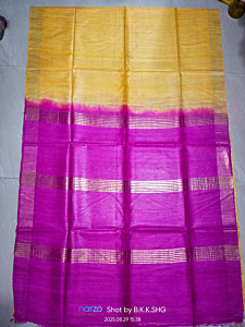TASAR GHICHA JARI SILK SAREE 