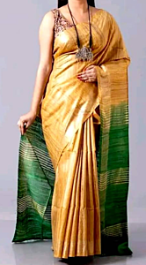 TASAR GHICHA JARI SAREE