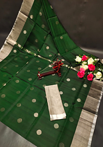 Handloom Uppada Saree|Green 