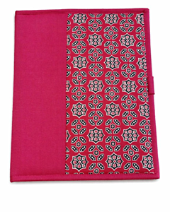 Premium Ethnic Printed Fabric File Folder with Multi Pockets & Pen Holder (A4 Size Document Organizer)