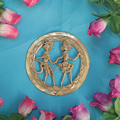 Traditional Tribal Dhokra Brass Mini Wall Hanging for Home & Office BH11939