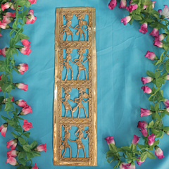 Traditional Tribal Dhokra Brass Wall Decor for Home & Living Room BH11934