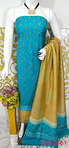 Katan Salab Discharge Print Unstitched Suit Set - Top, Bottom & Dupatta | Heavy Quality