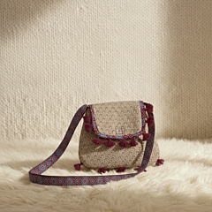 Earthy Bloom Beige Floral Printed Sling Bag