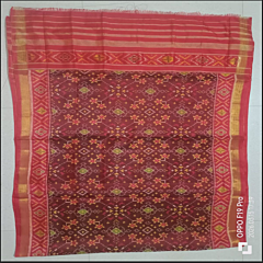 Single Ikat Patola Silk Dupatta