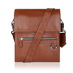 Leather Messenger Bag for Men  Adjustable Strap Crossbody Bag with Organizer Pockets for iPad, Mobile, & Daily Essentials