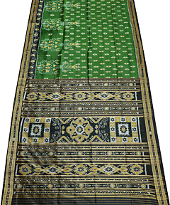 Dark Green khandua silk saree