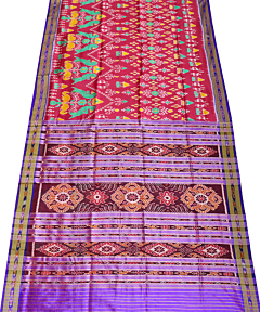 Barbie Pink khandua silk saree