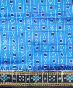 Dark Blue khandua silk saree