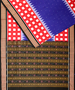 Multicolour sambalpuri cotton Saree