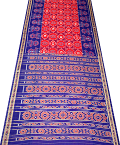 Dark Red Nuapatna cotton saree