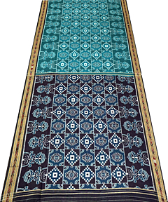 Celadon Blue Nuapatna cotton saree