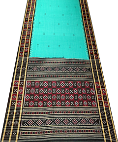 Dark Green Nuapatna cotton saree