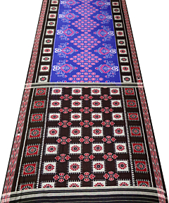 Dark blue Nuapatna cotton saree