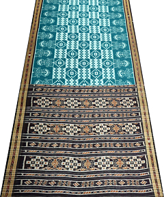 Celadon Blue Nuapatna cotton saree