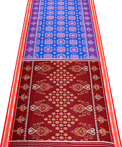 Dark blue Nuapatna cotton saree