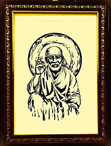 Shirdi Sai Baba Handmade natural sand art picture