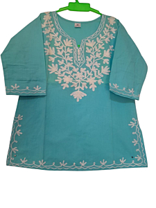 Baby emborided pure cotton kurti