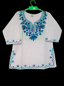 Baby emborided pure cotton kurti