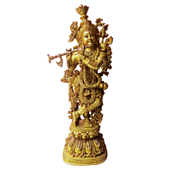 Brass Standing Krishna Idol KBH00002