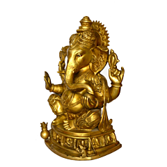 Brass Lord Ast Vinayak Ganesha 0 Inch KBH00006
