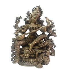 Brass Goddess Sarasvati Idol KBH00012