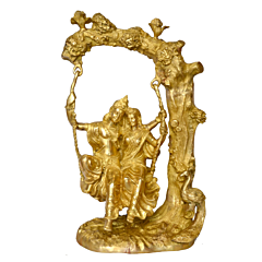 Brass Radha Krishna on Swing 22 Inch KBH00016