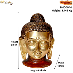 Brass Lord Buddha Face Idol KBH00044