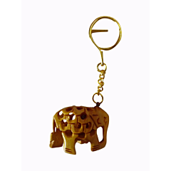 Handmade Wooden Elephant Keychain BH00052