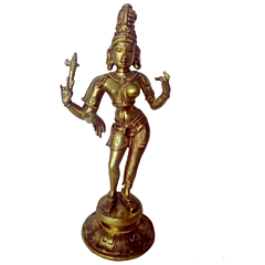 Brass half lord shankar & parvati 12 Inch | KBH00147