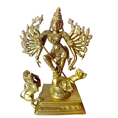 Brass Goddess Mahisasur Mardini Idol KBH00174
