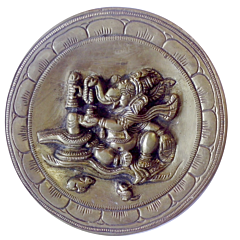 Brass Shivling Pooja Ganesha Wall Hanging KBH00225