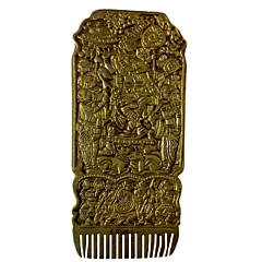 Brass Radha Krishna Ganesha Artistic Comb Miniature KBH00278