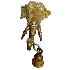 Brass Elephant With Bell Wall Hanging KBH00414