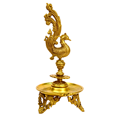 Brass Peacock Oil Lamp Divi KBH00506