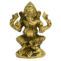 Brass Small Ganesha Idol KBH00555