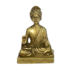 Brass Lord Sajanand Swami Small Statue Idol KBH00666