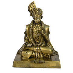 Brass Lord Sajanand Swami Medium Statue Idol KBH00667